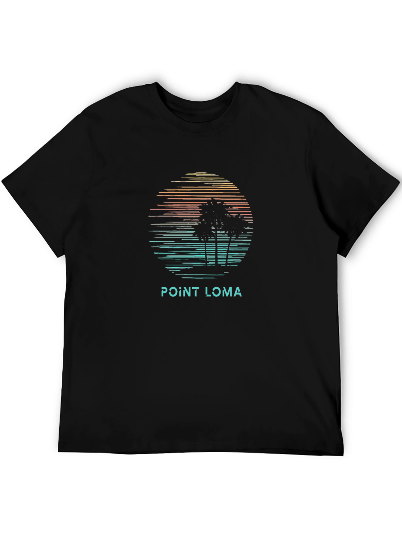 Point Loma Palm Tree Sunset Graphic T-Shirt