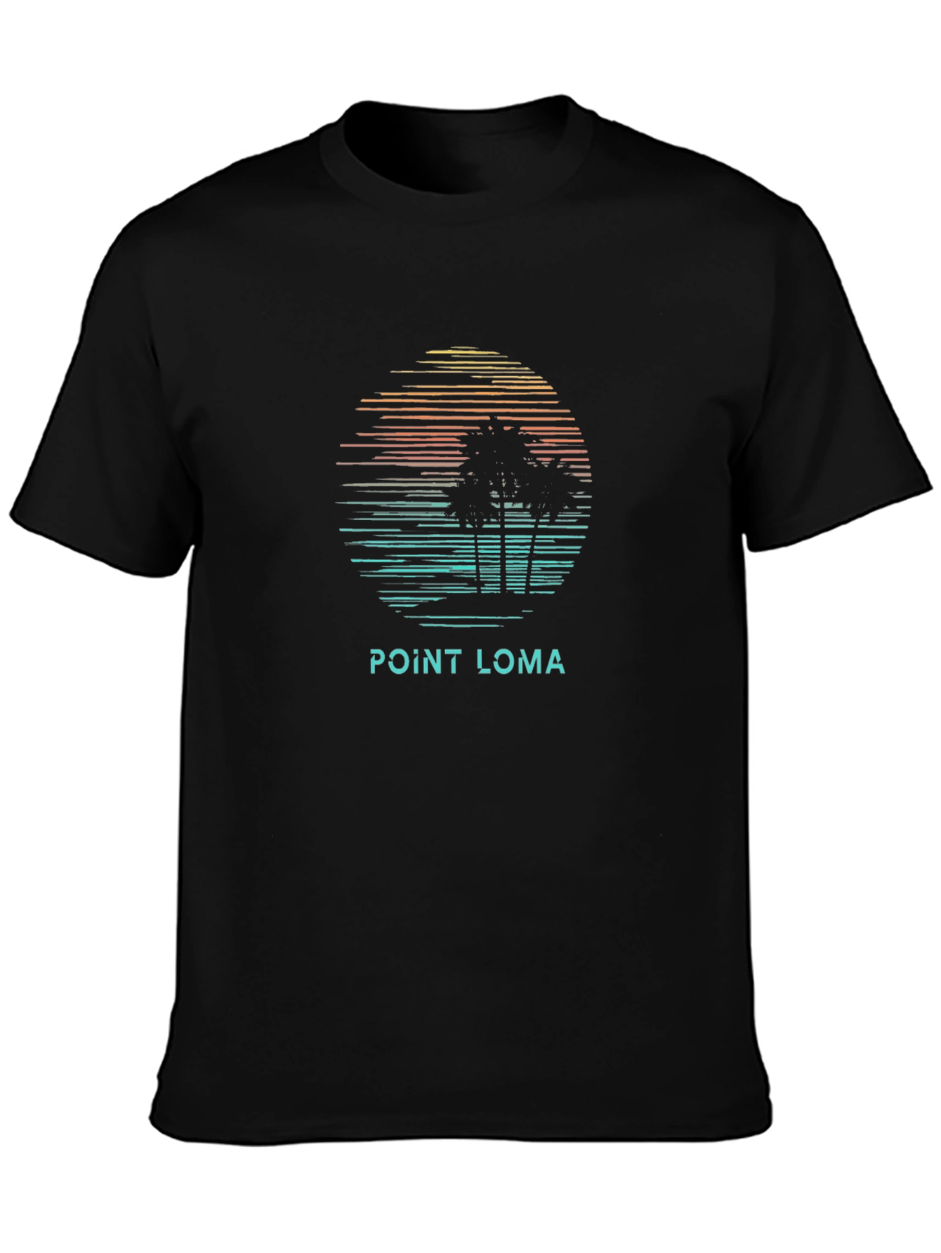 Point Loma Palm Tree Sunset Graphic T-Shirt