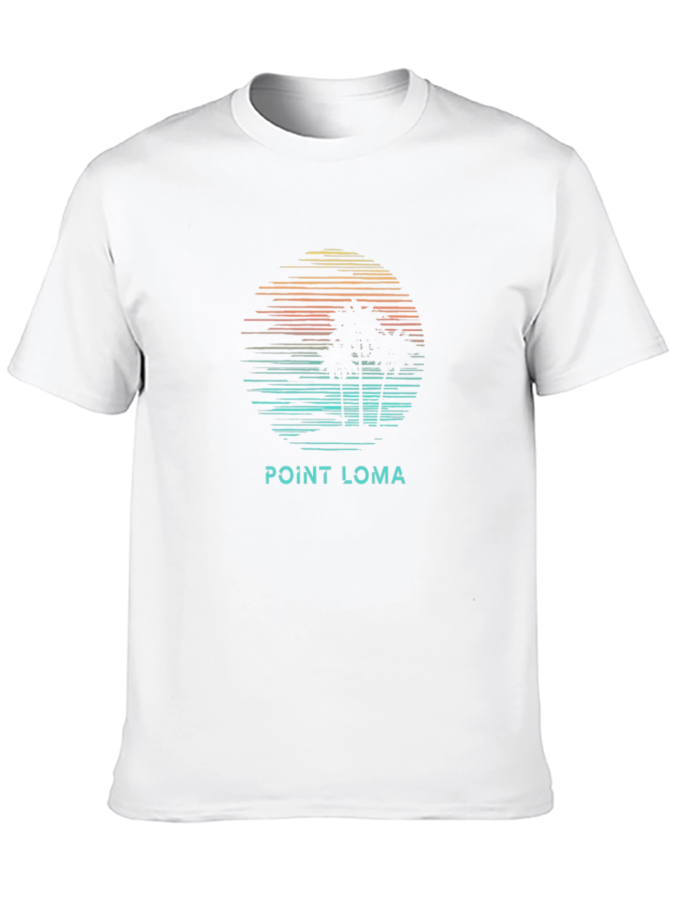 Point Loma Palm Tree Sunset Graphic T-Shirt
