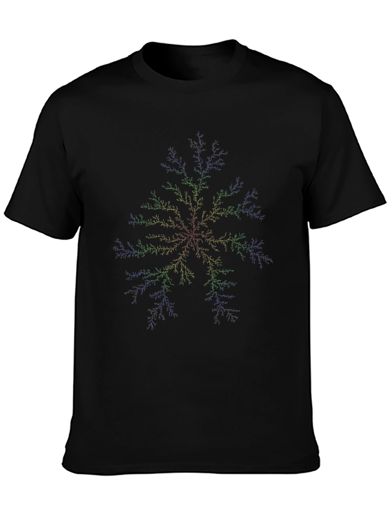Fractal Tree Black T-Shirt