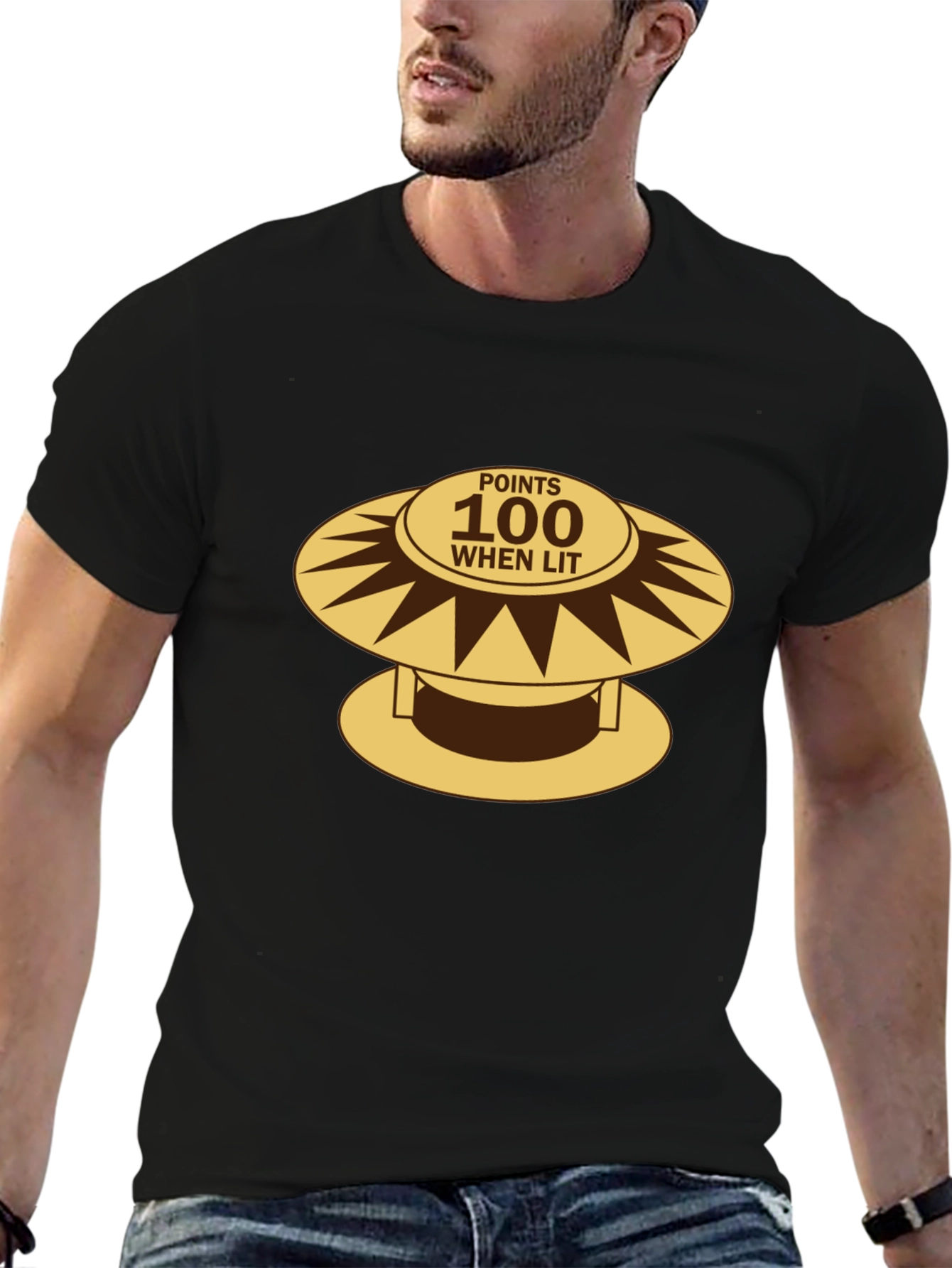 Retro Pinball Bumper T-Shirt - 100 Points When Lit!