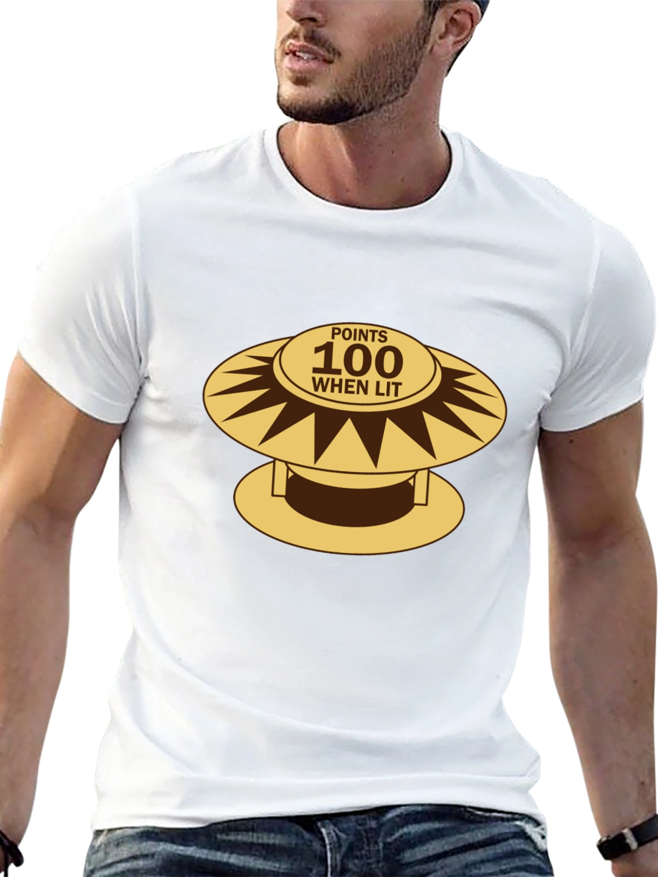 Retro Pinball Bumper T-Shirt - 100 Points When Lit!