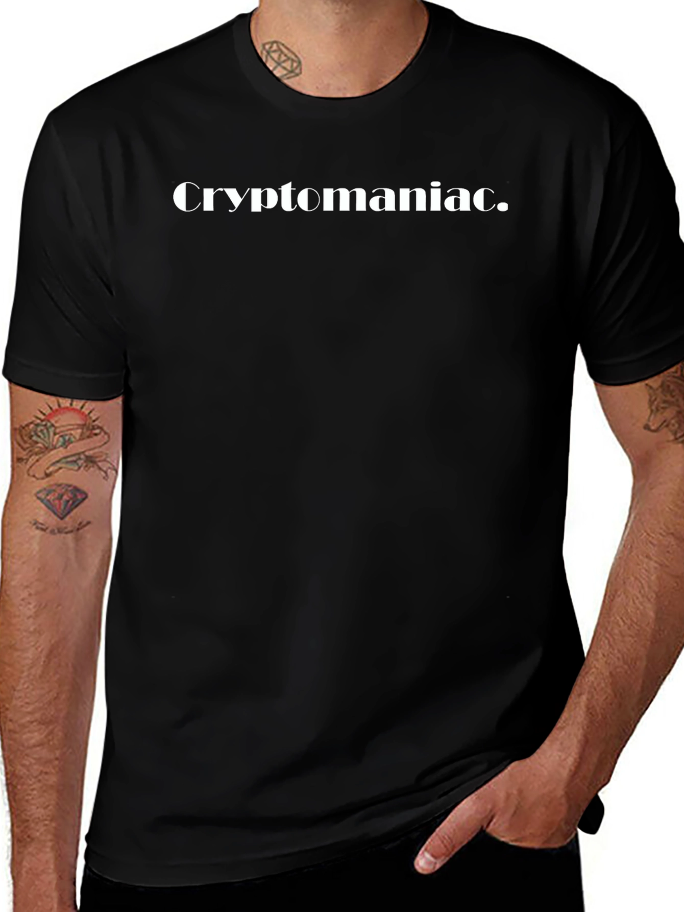 Cryptomaniac Graphic Tee - Black Cotton Blend