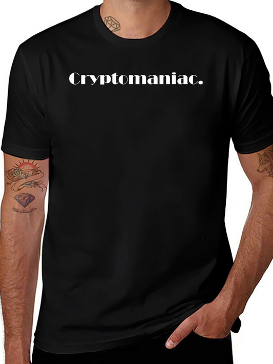 Cryptomaniac Graphic Tee - Black Cotton Blend