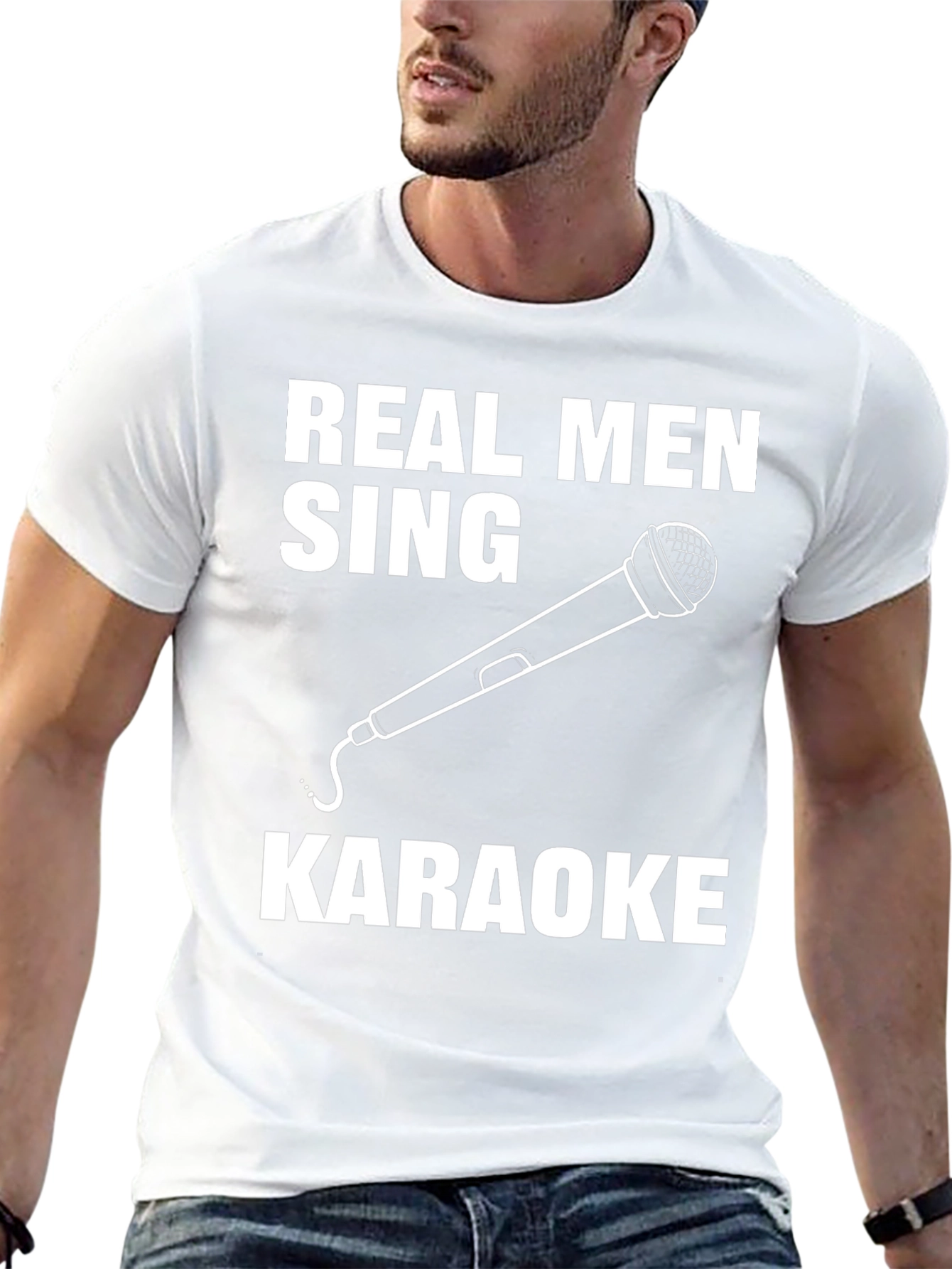 Real Men Sing Karaoke Graphic Tee