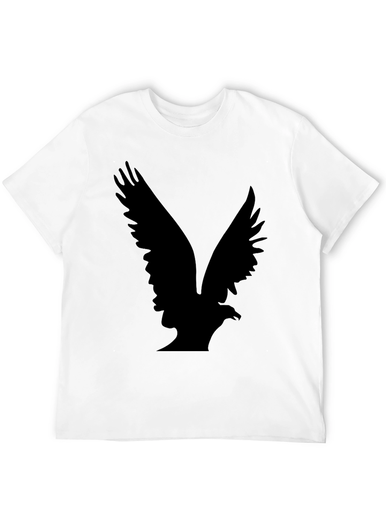 Mens Black T-Shirt with Eagle Design