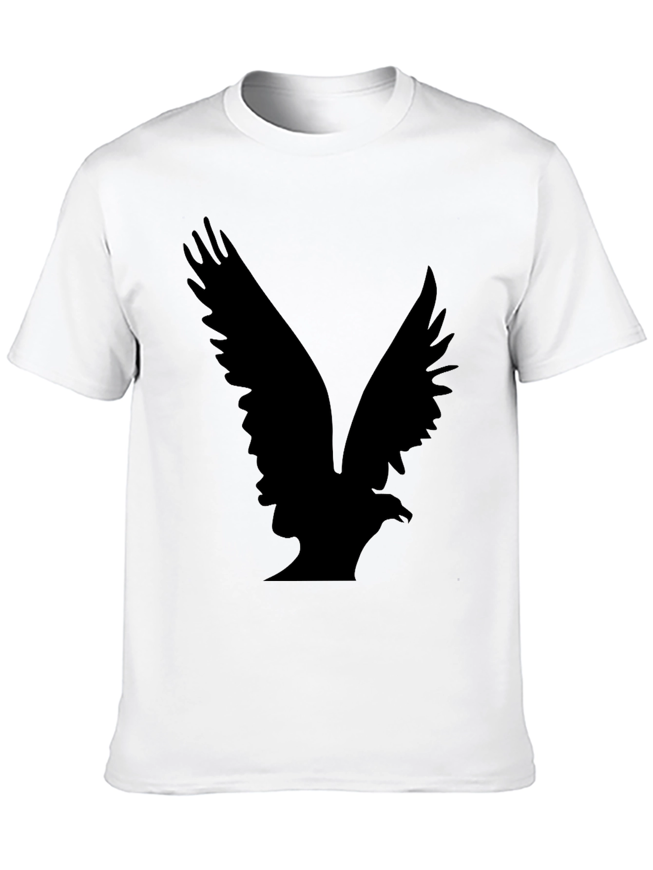 Mens Black T-Shirt with Eagle Design
