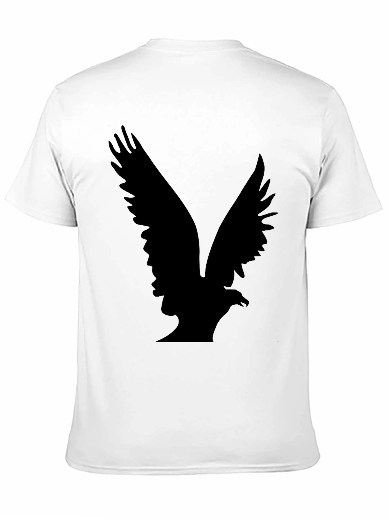 Mens Black T-Shirt with Eagle Design