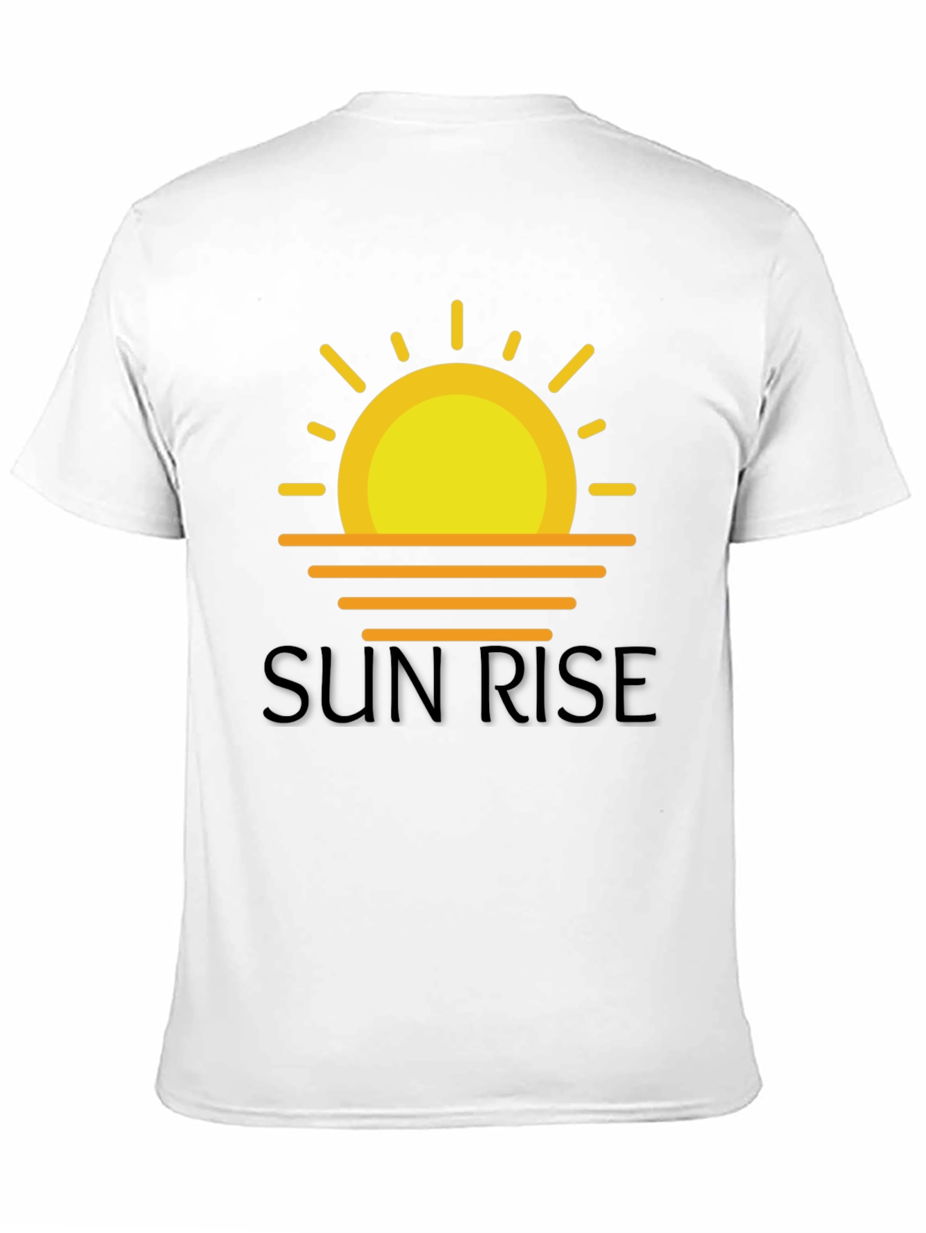 Sunrise Graphic Tee - Black Cotton T-Shirt