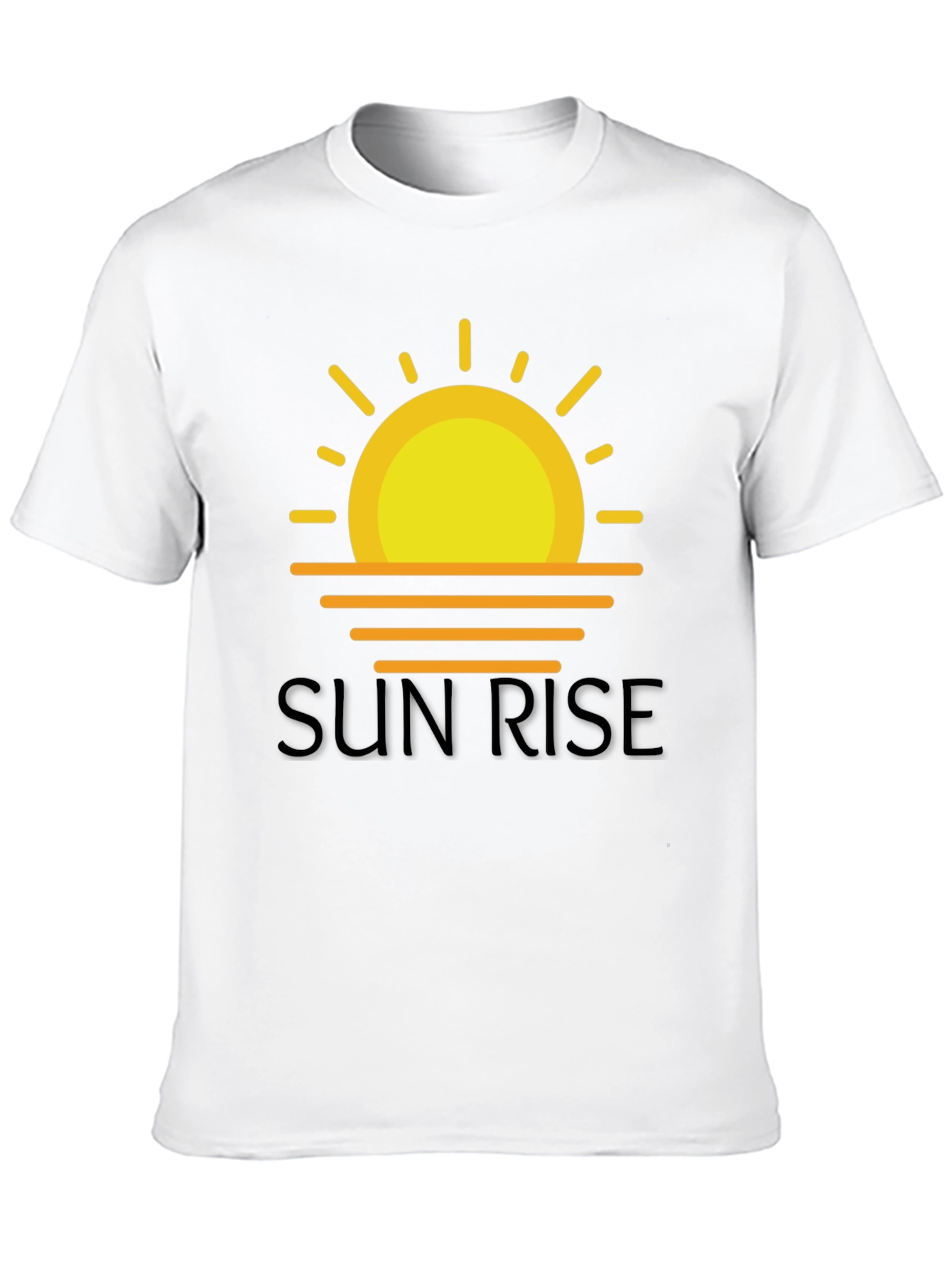Sunrise Graphic Tee - Black Cotton T-Shirt