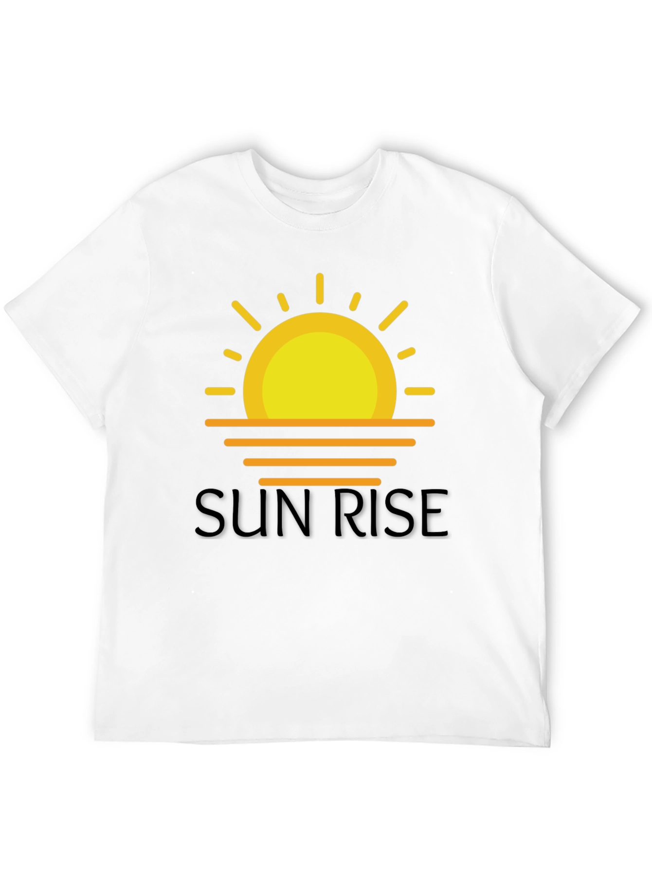 Sunrise Graphic Tee - Black Cotton T-Shirt