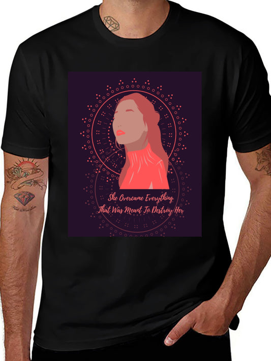 Empowered Woman Graphic Tee - She Overcame T-Shirt