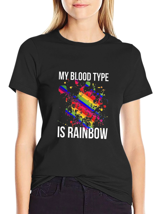 Rainbow Blood Type T-Shirt - Pride Apparel