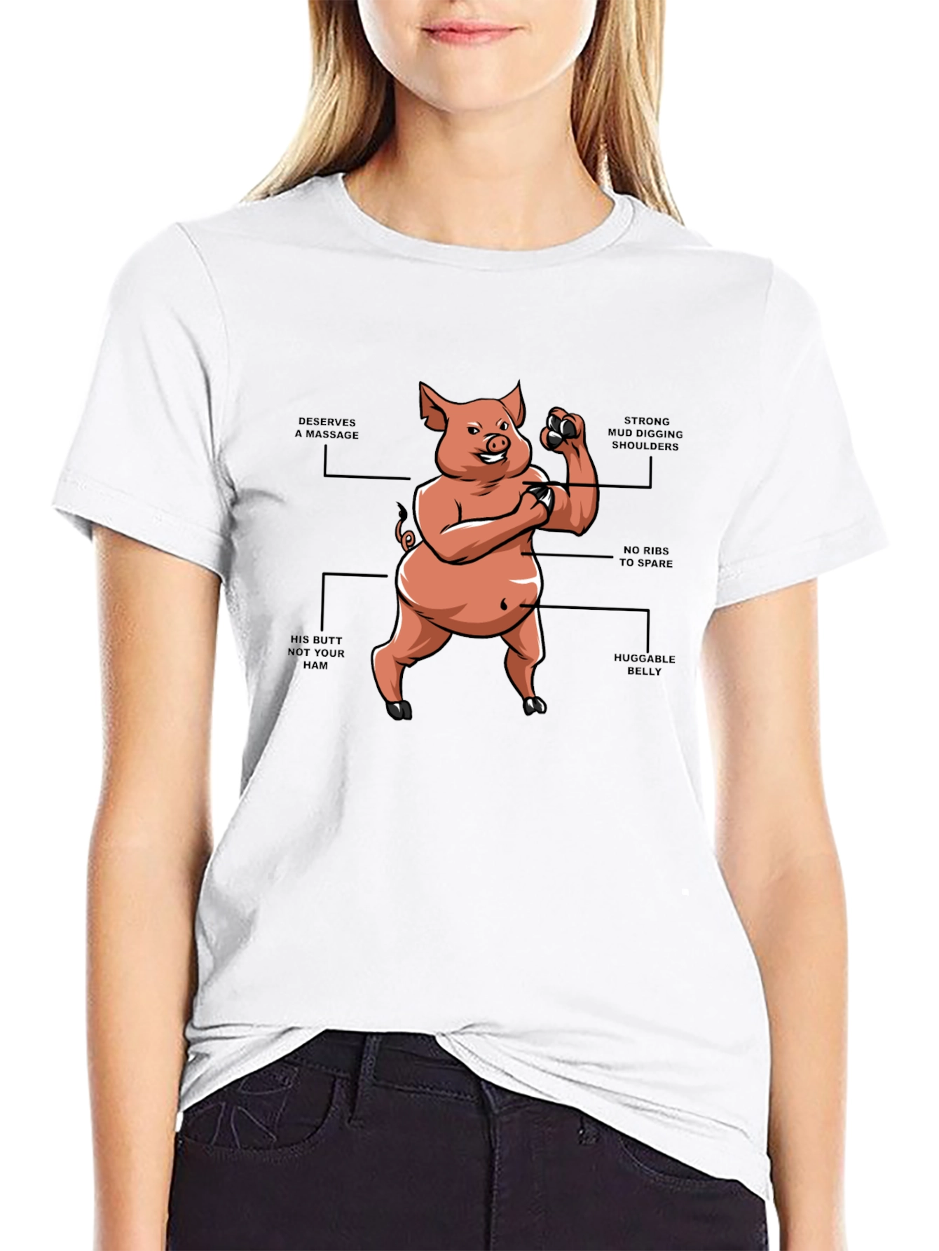 Funny Cartoon Pig T-Shirt