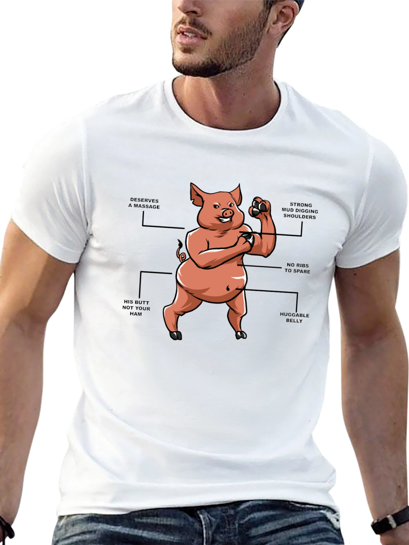 Funny Cartoon Pig T-Shirt
