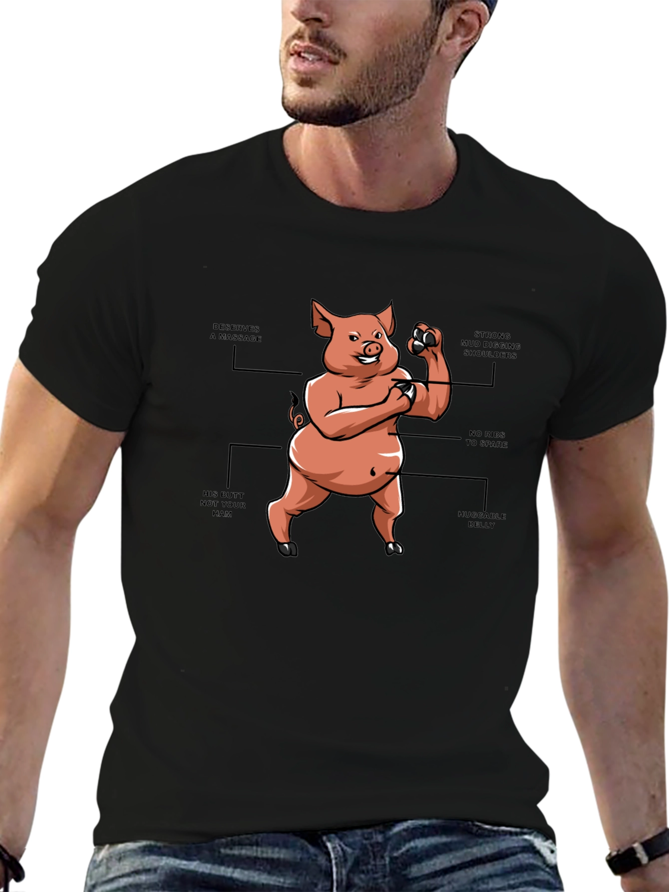 Funny Cartoon Pig T-Shirt