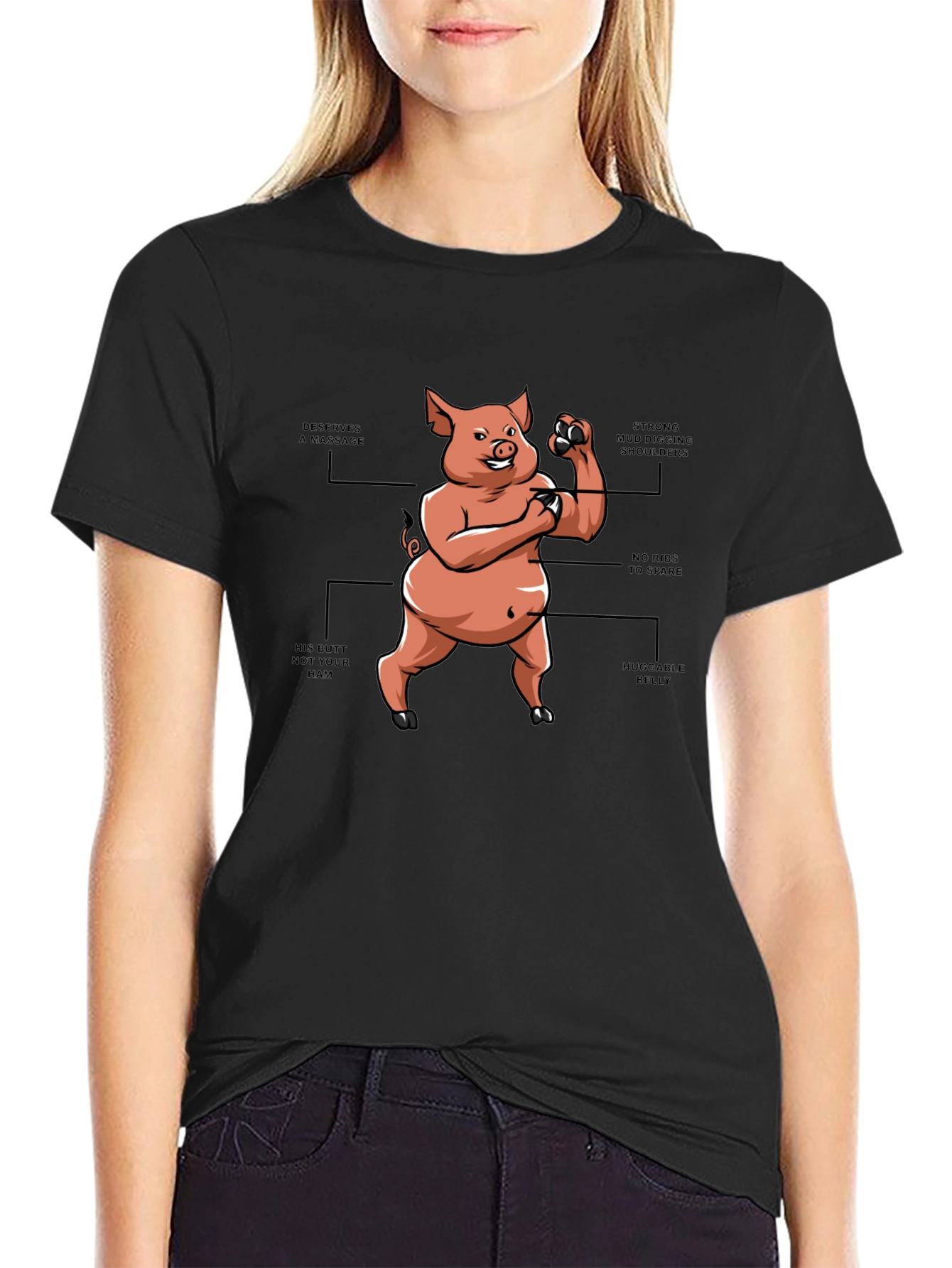 Funny Cartoon Pig T-Shirt