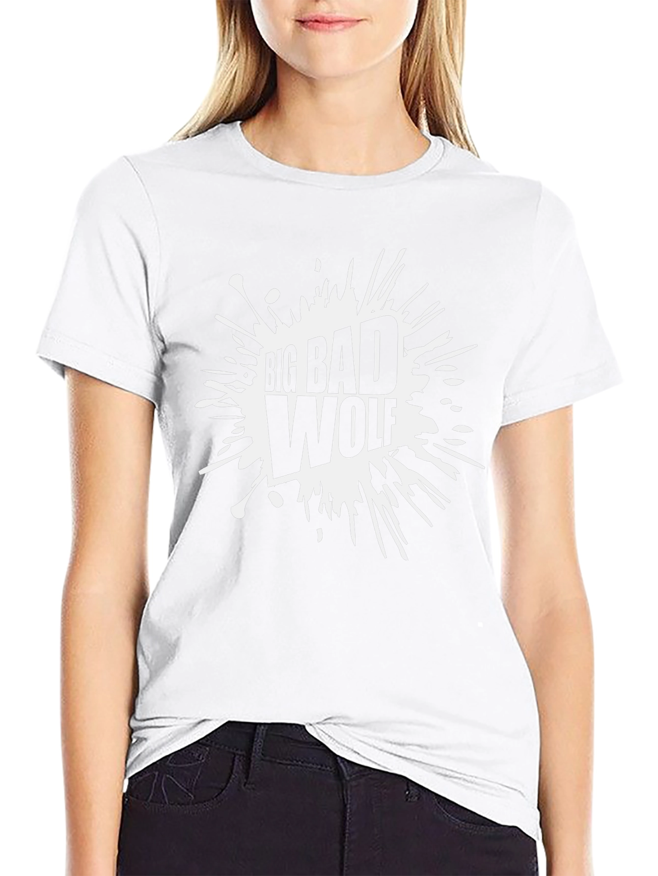 Big Bad Wolf Graphic Tee - Black Cotton T-Shirt