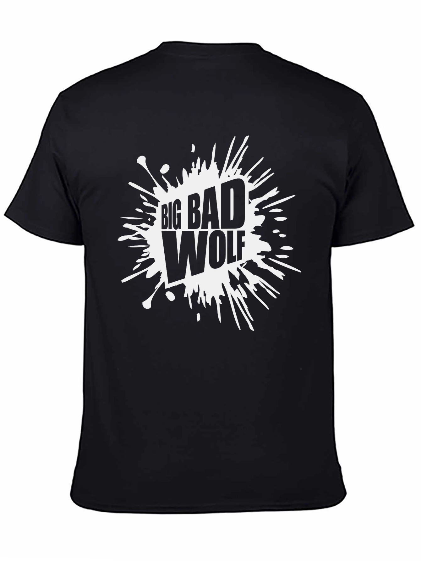 Big Bad Wolf Graphic Tee - Black Cotton T-Shirt