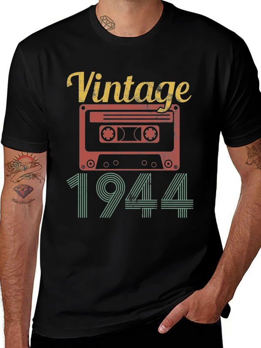 Vintage 1944 Cassette Tape Graphic T-Shirt