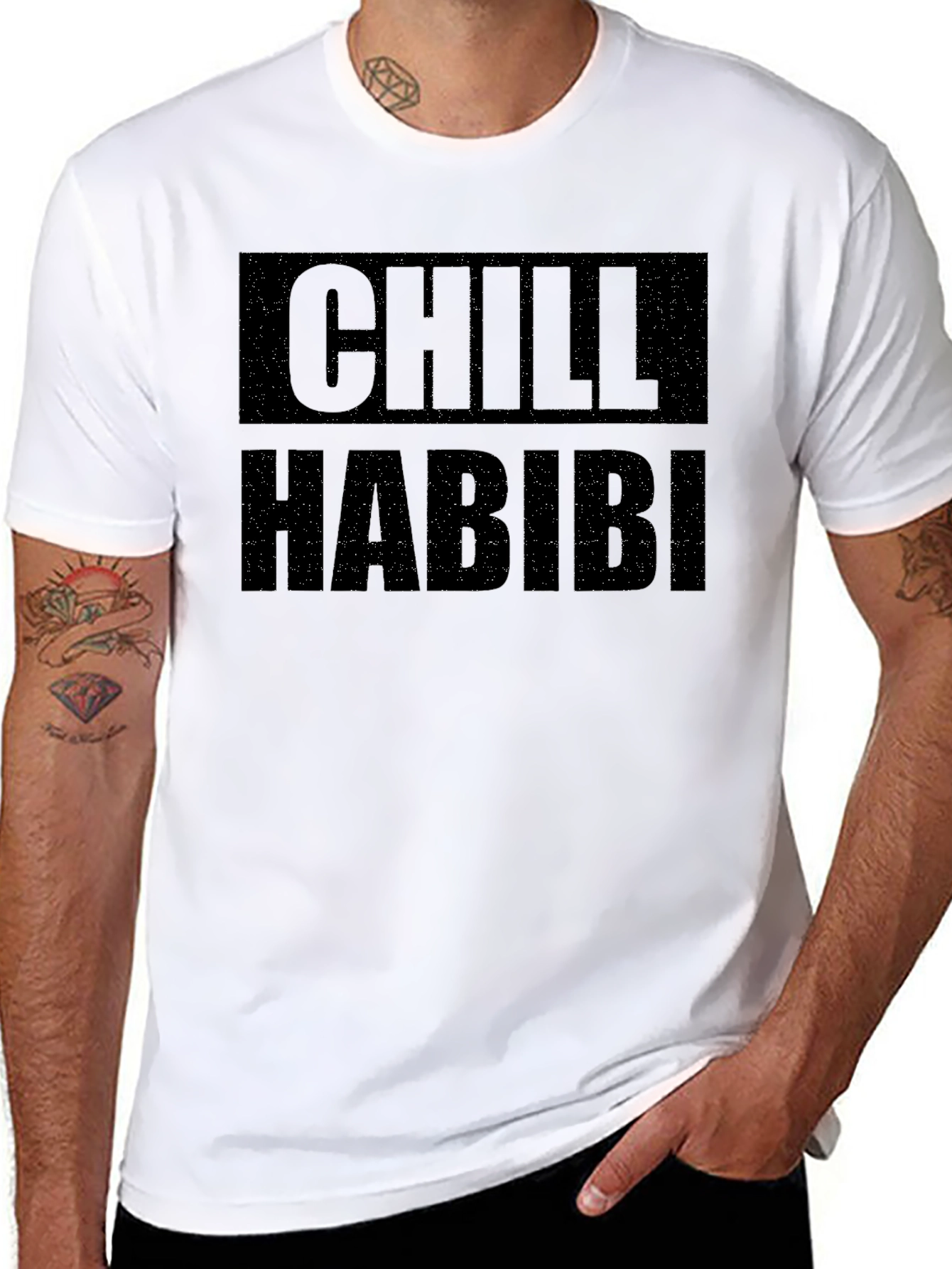 Chill Habibi Graphic T-Shirt - Mens Black Tee