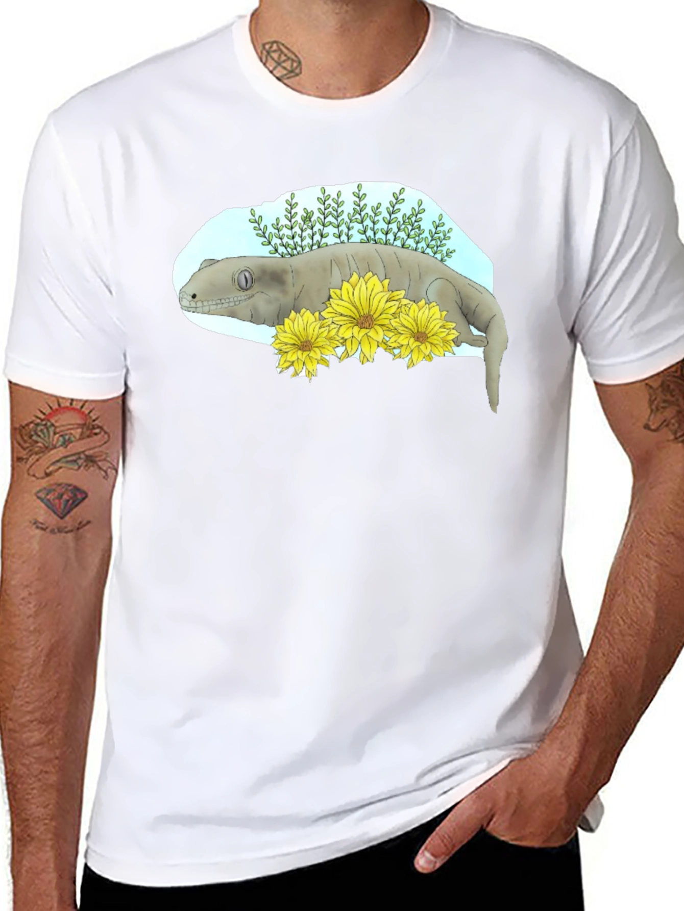 Crested Gecko Graphic Tee - Unique Reptile Lovers Shirt