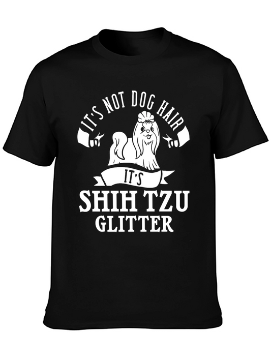 Its Shih Tzu Glitter T-Shirt Funny Dog Lover Tee