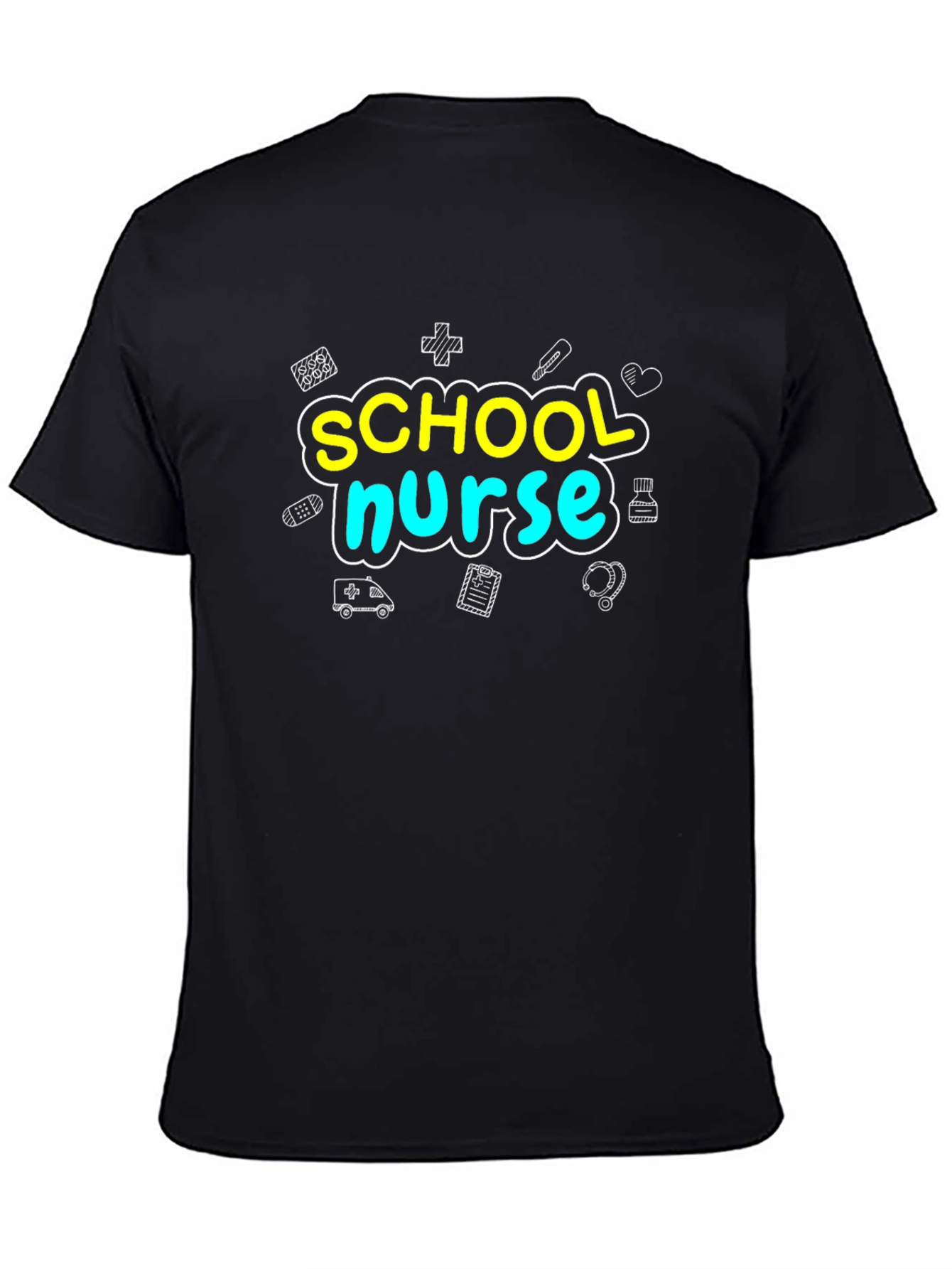 School Nurse T-Shirt - Black