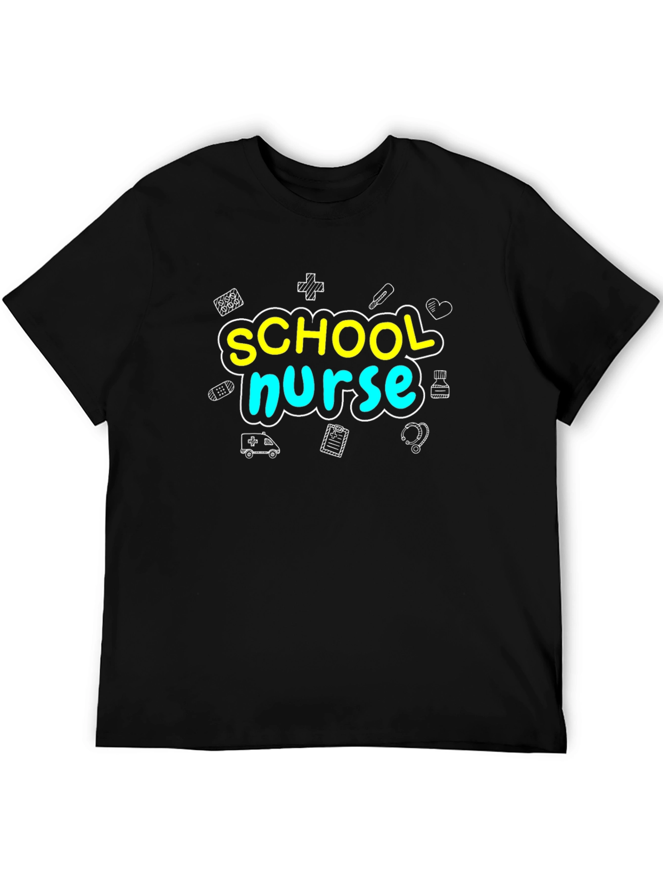 School Nurse T-Shirt - Black