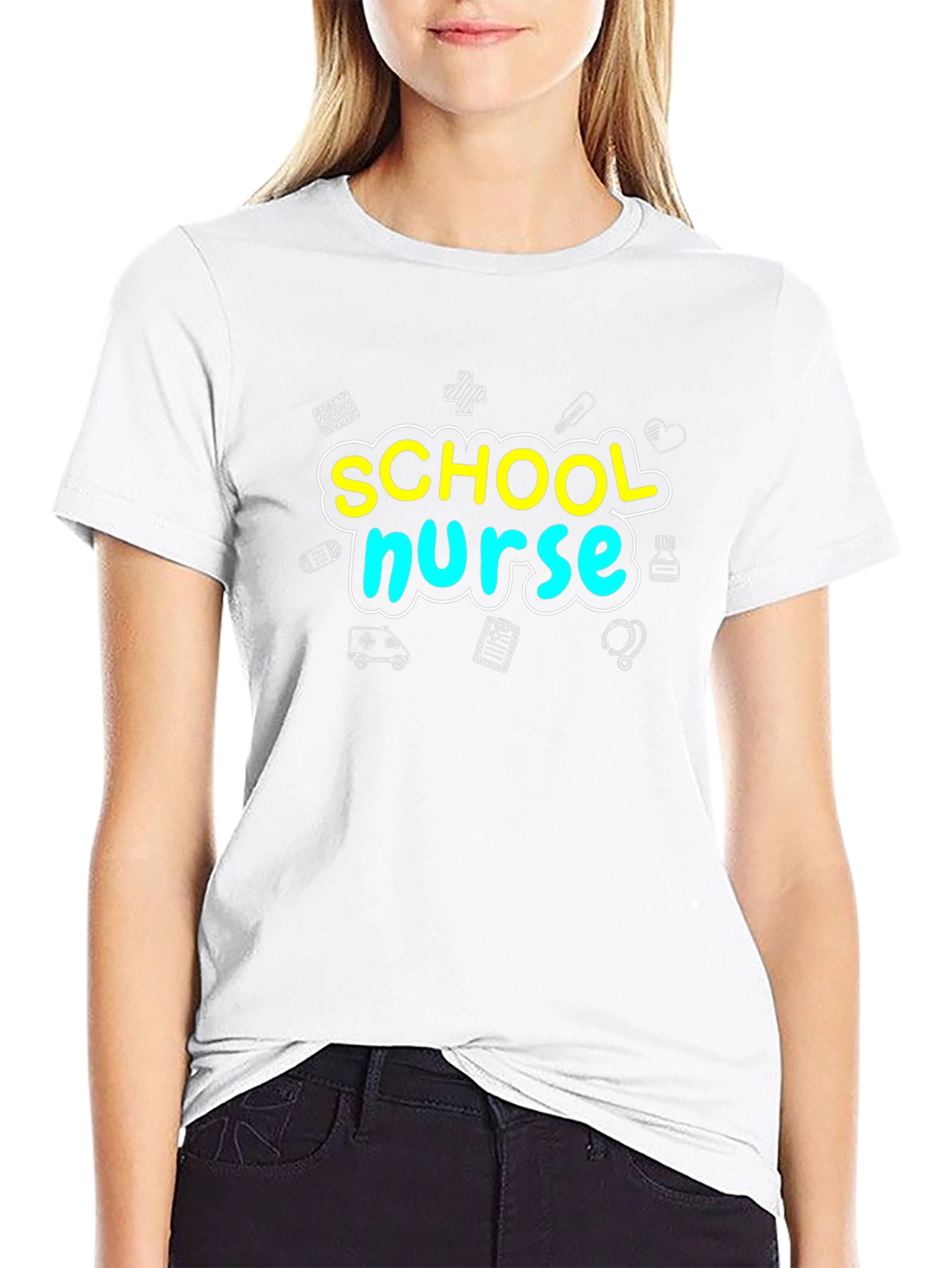 School Nurse T-Shirt - Black