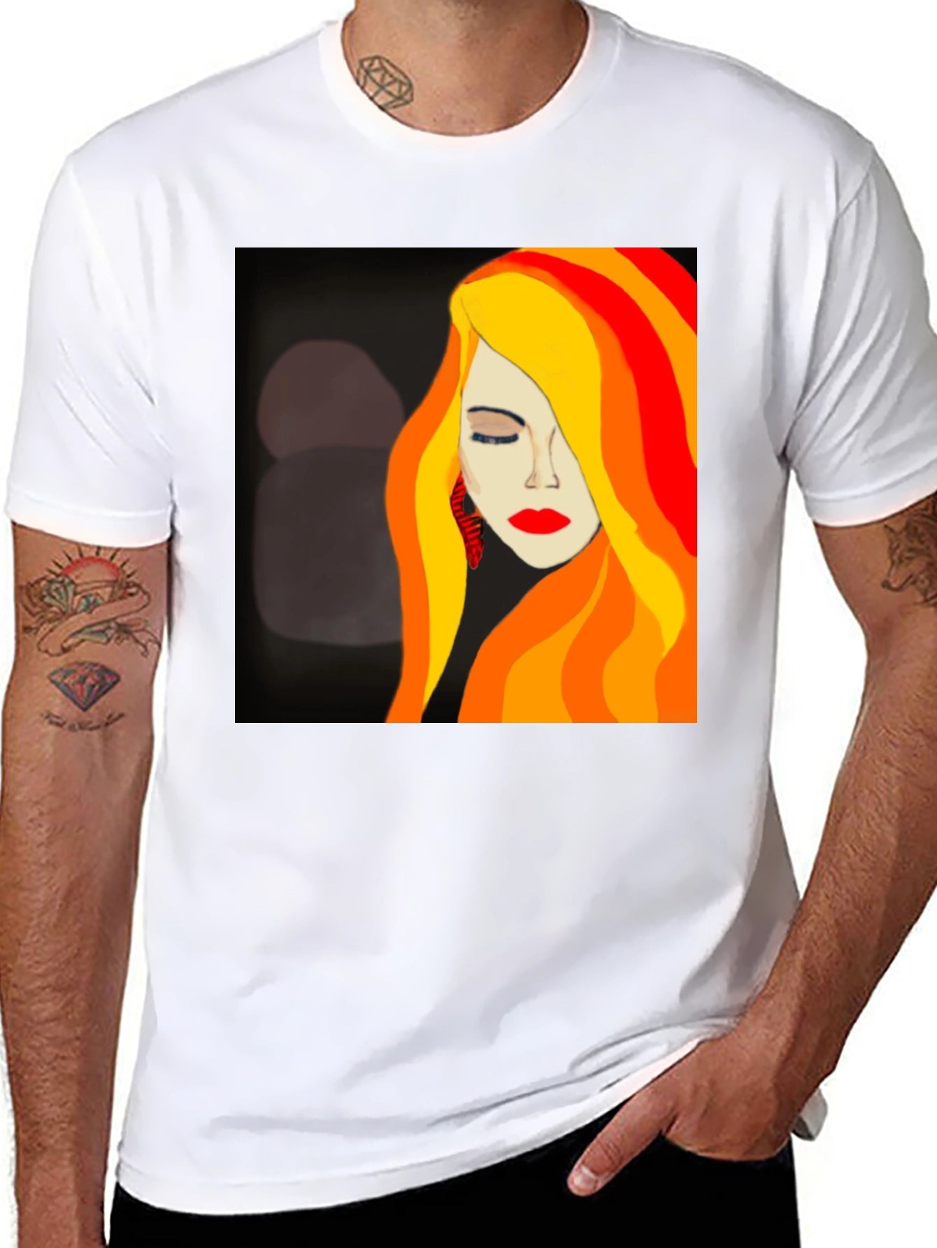 Woman Portrait Graphic Tee - Artistic Fashion