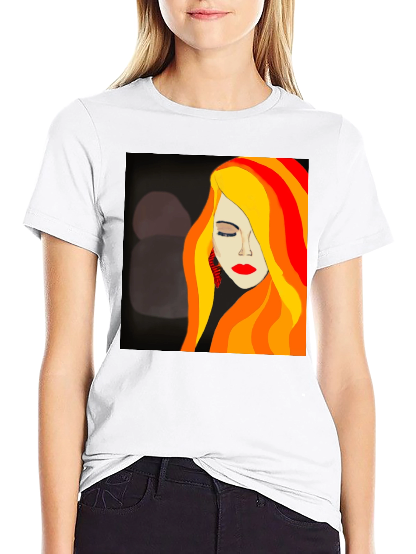 Woman Portrait Graphic Tee - Artistic Fashion