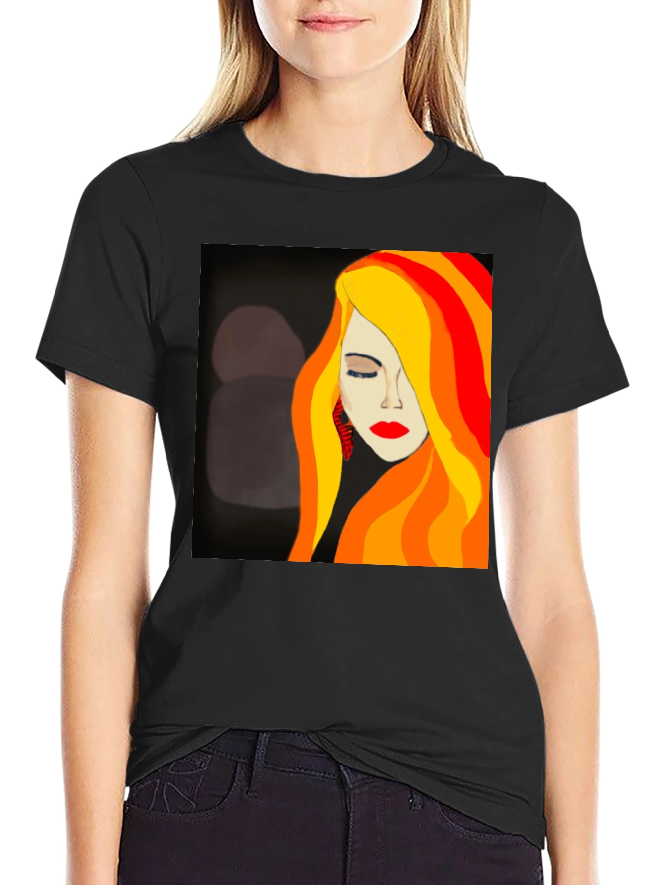 Woman Portrait Graphic Tee - Artistic Fashion