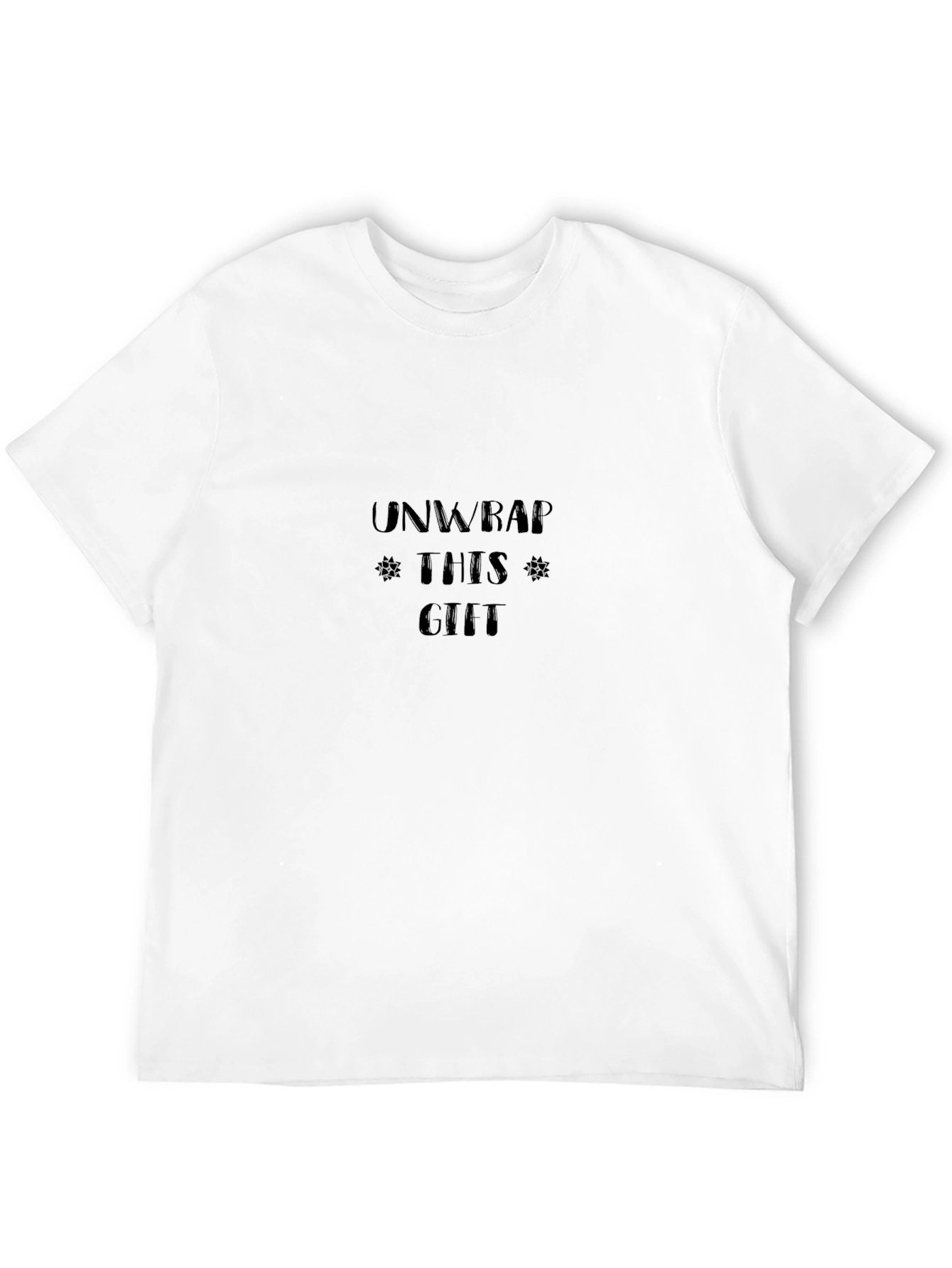 Unwrap This Gift Black Tee - Festive Holiday Style