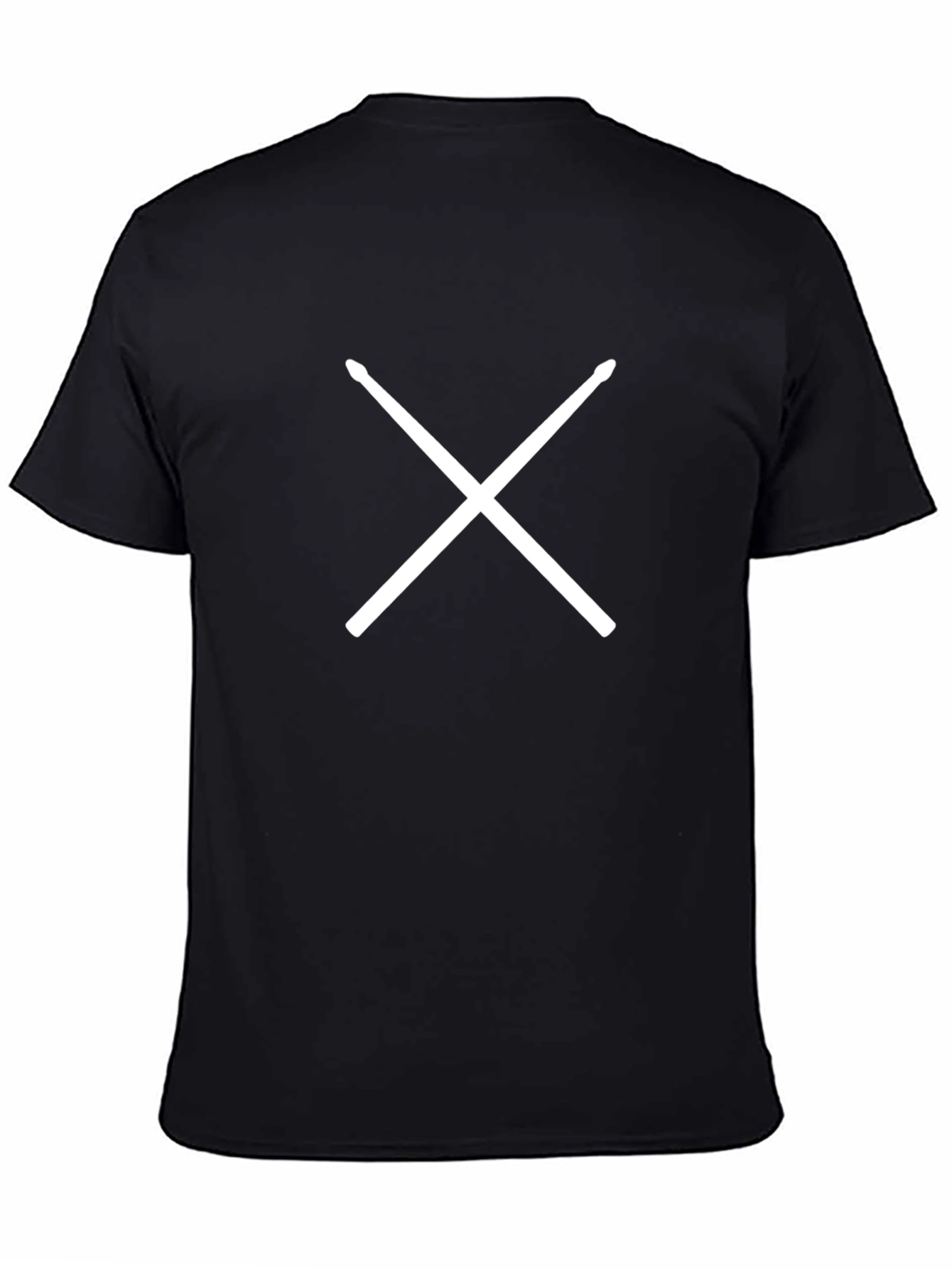 Drum Sticks T-Shirt - Black Cotton Tee