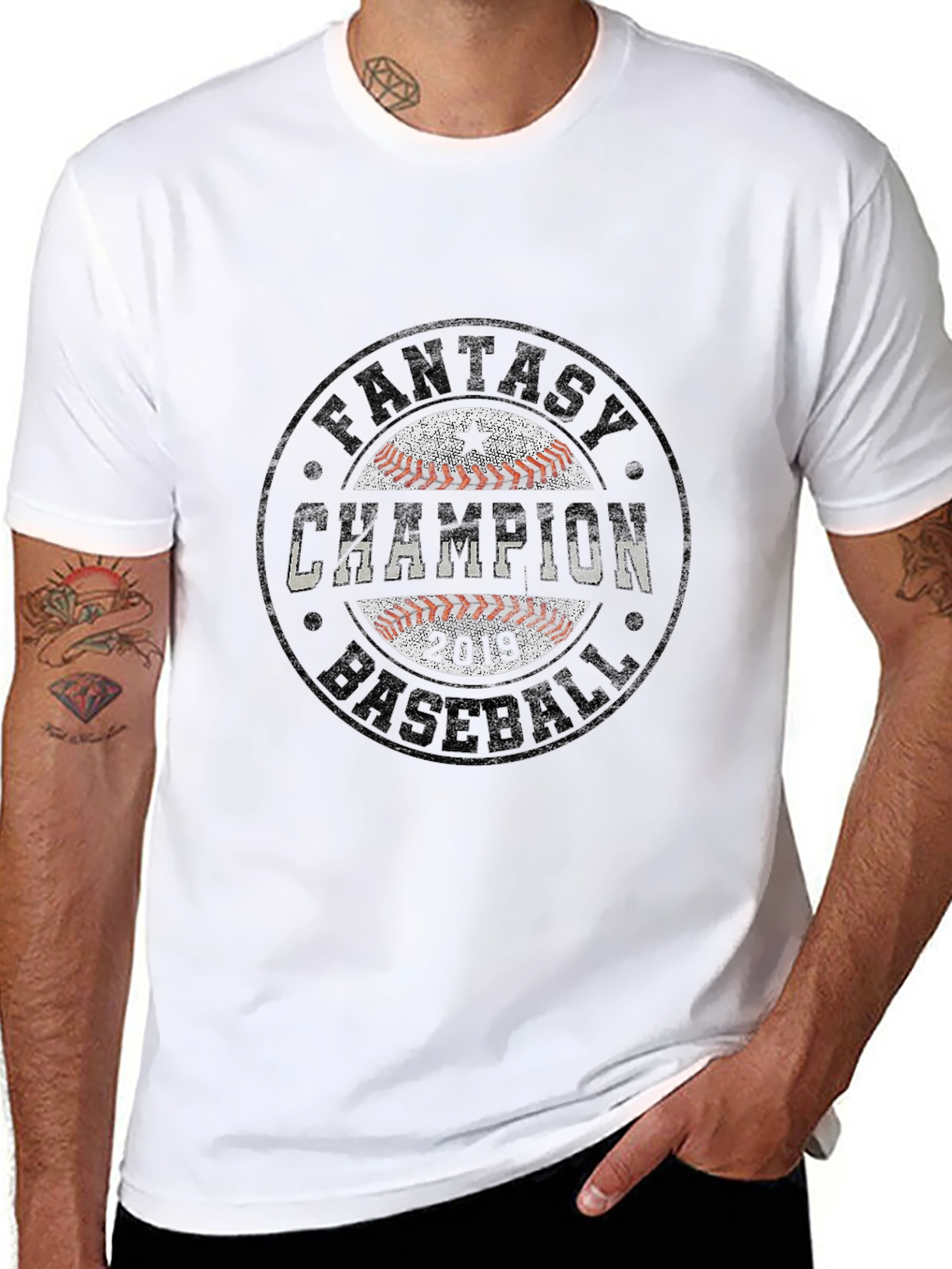 Fantasy Baseball Champion 2019 Black T-Shirt