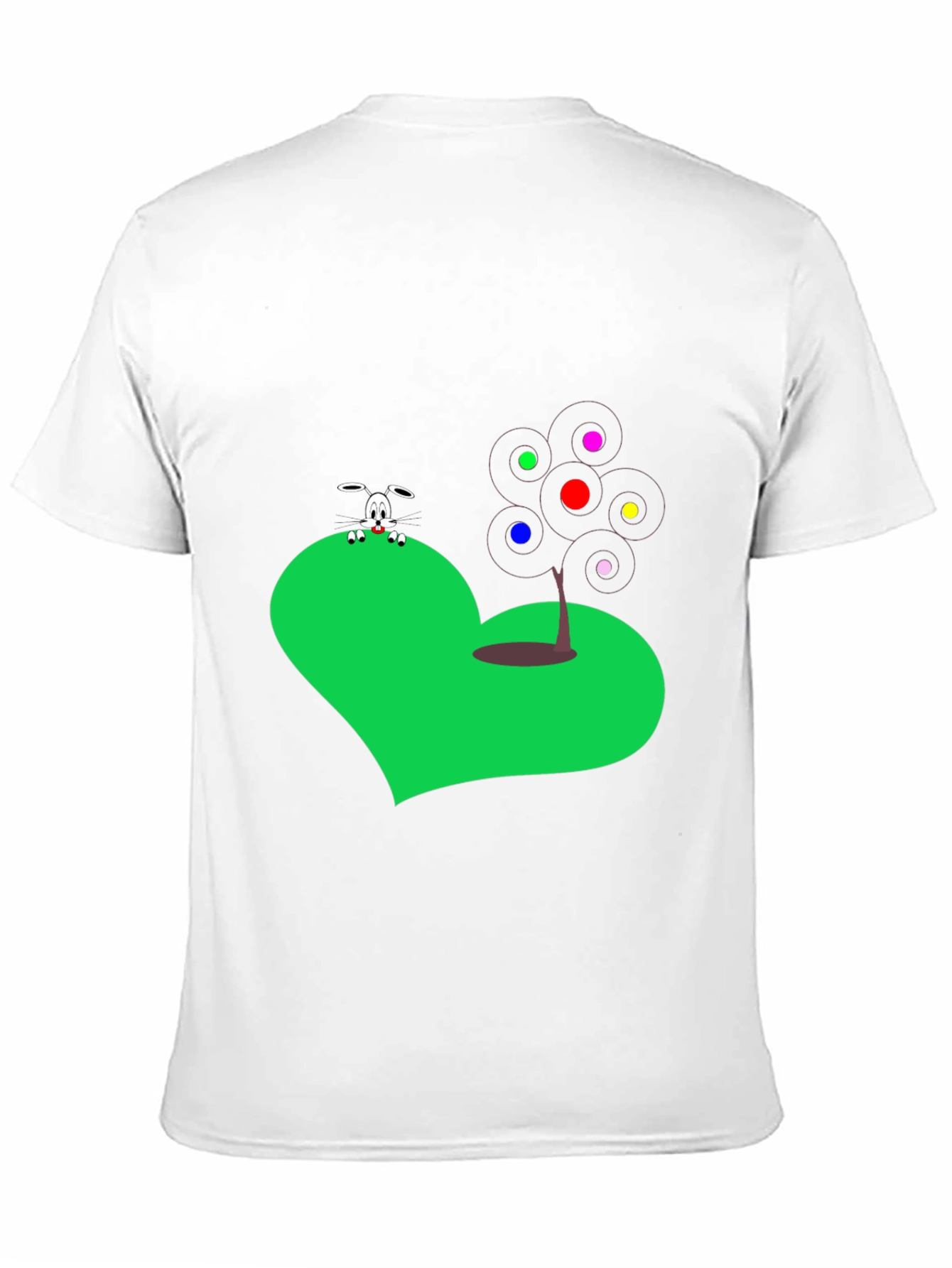 Novelty Graphic Tee - Heart Rabbit & Tree