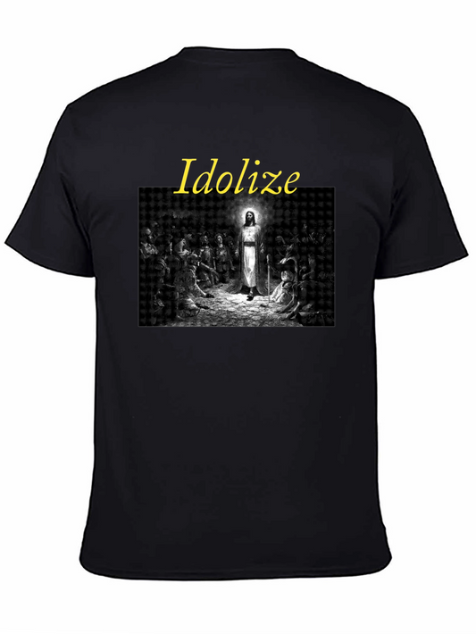 Idolize Jesus Graphic Tee - Stylish Black T-Shirt