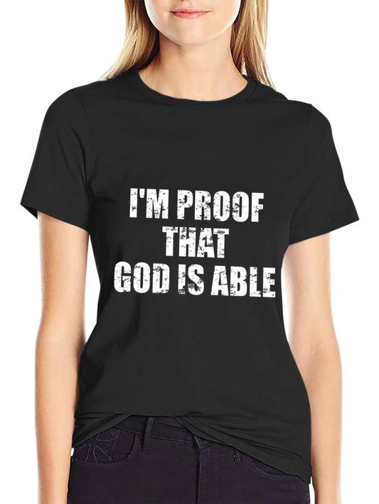 Im Proof God is Able Black T-Shirt