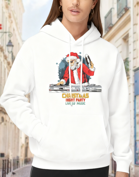 Cool DJ Santa Christmas Hoodie