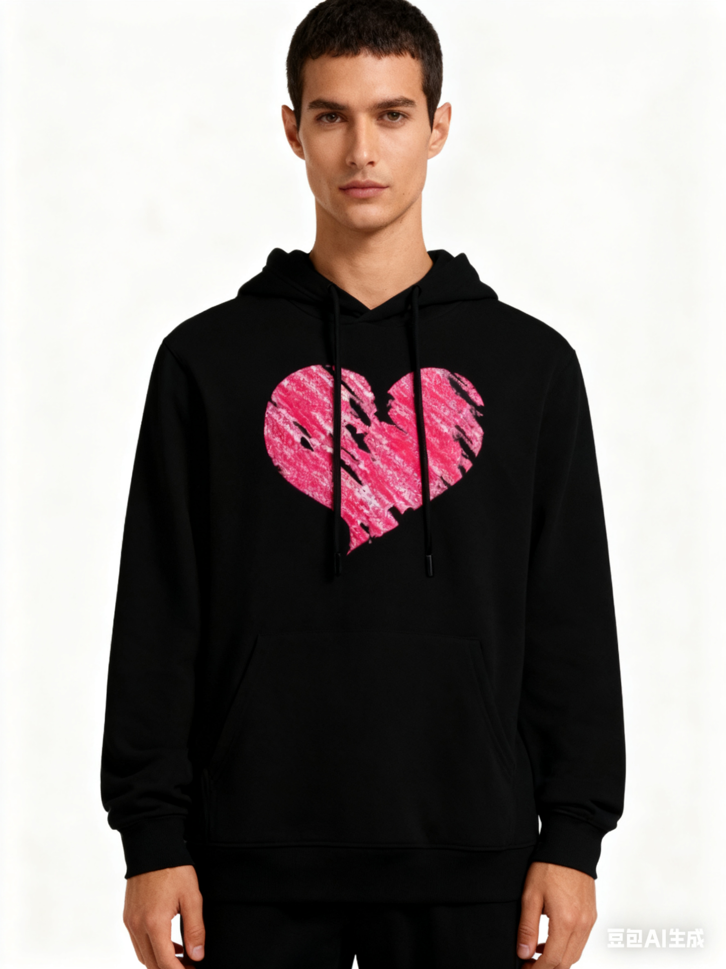 Pink & Red Heart Loose-Fit T-Shirt