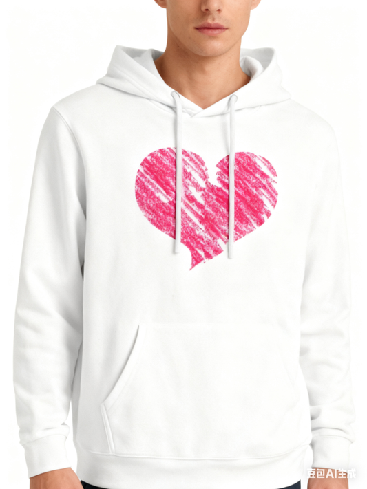 Pink & Red Heart Loose-Fit T-Shirt