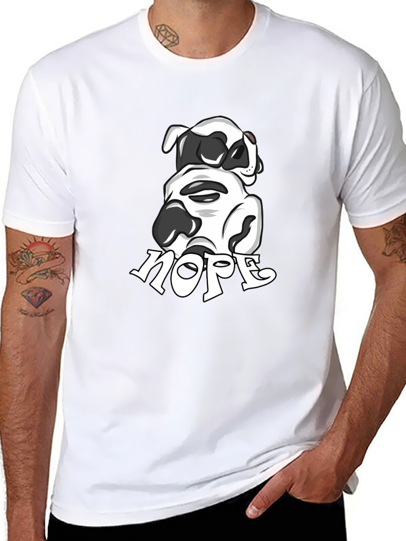Nope Dog Graphic Tee - Soft Cotton Comfort