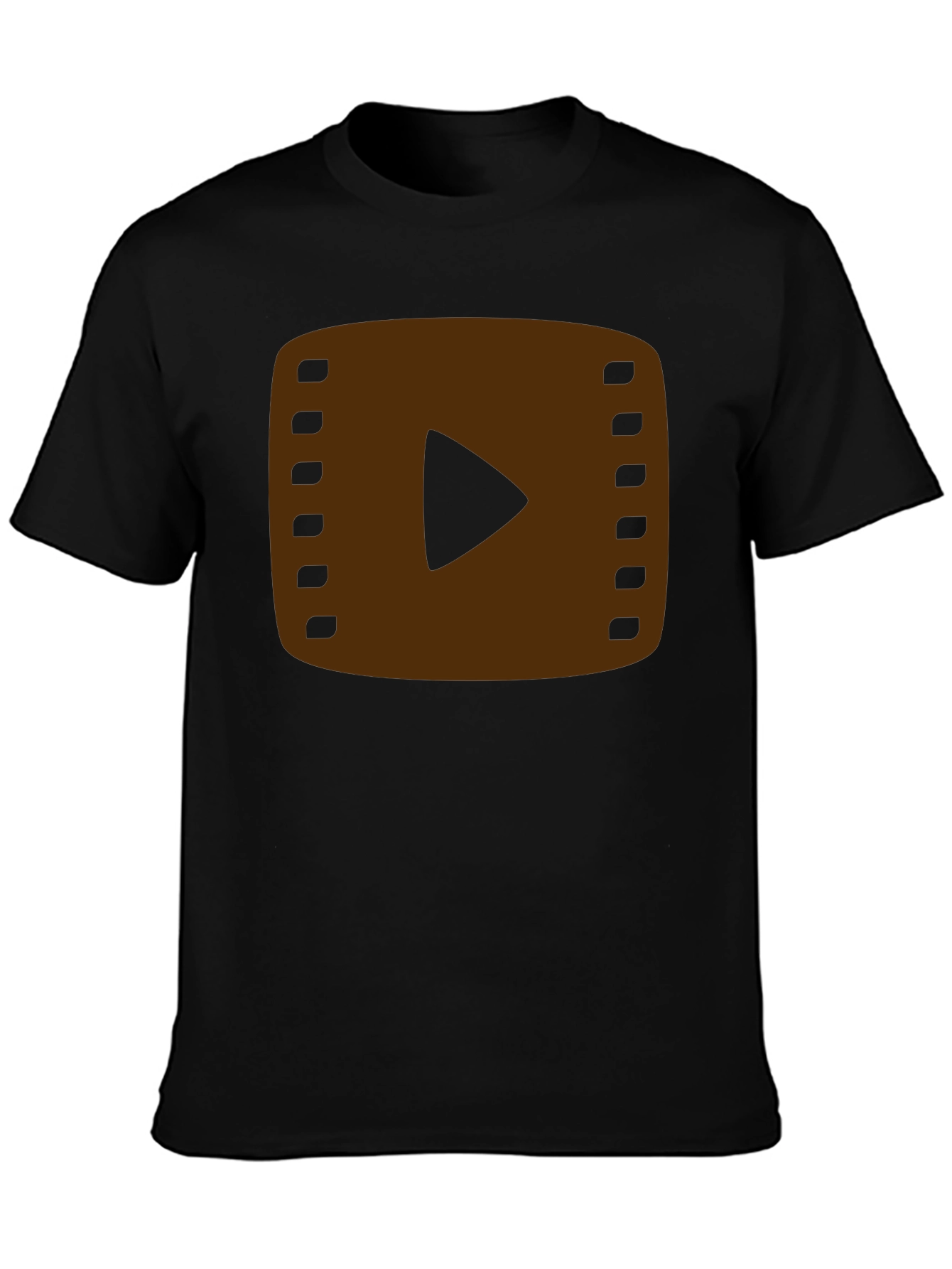 Retro Film Reel Graphic Tee - Black