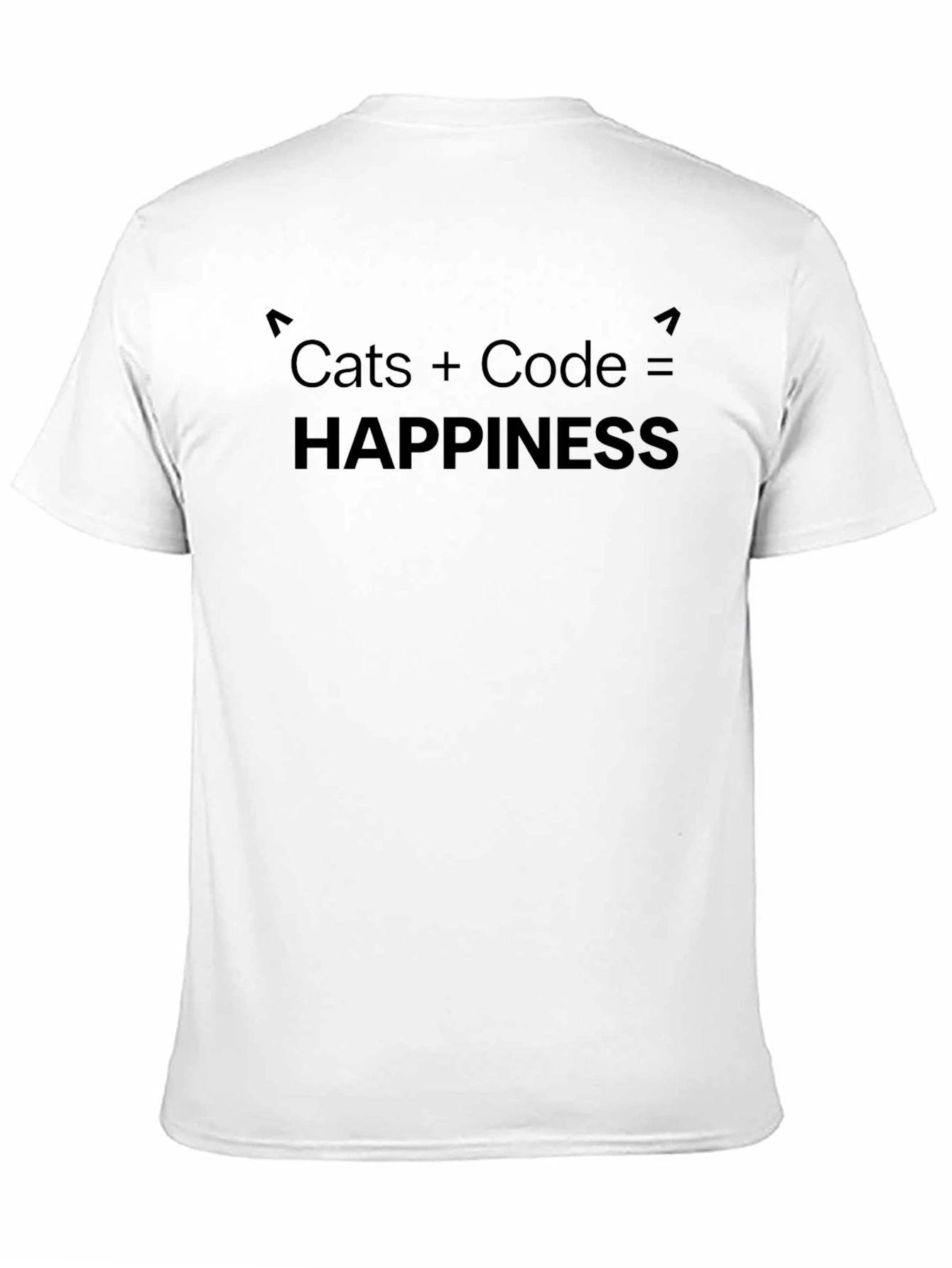 Cats + Code = Happiness Graphic T-Shirt