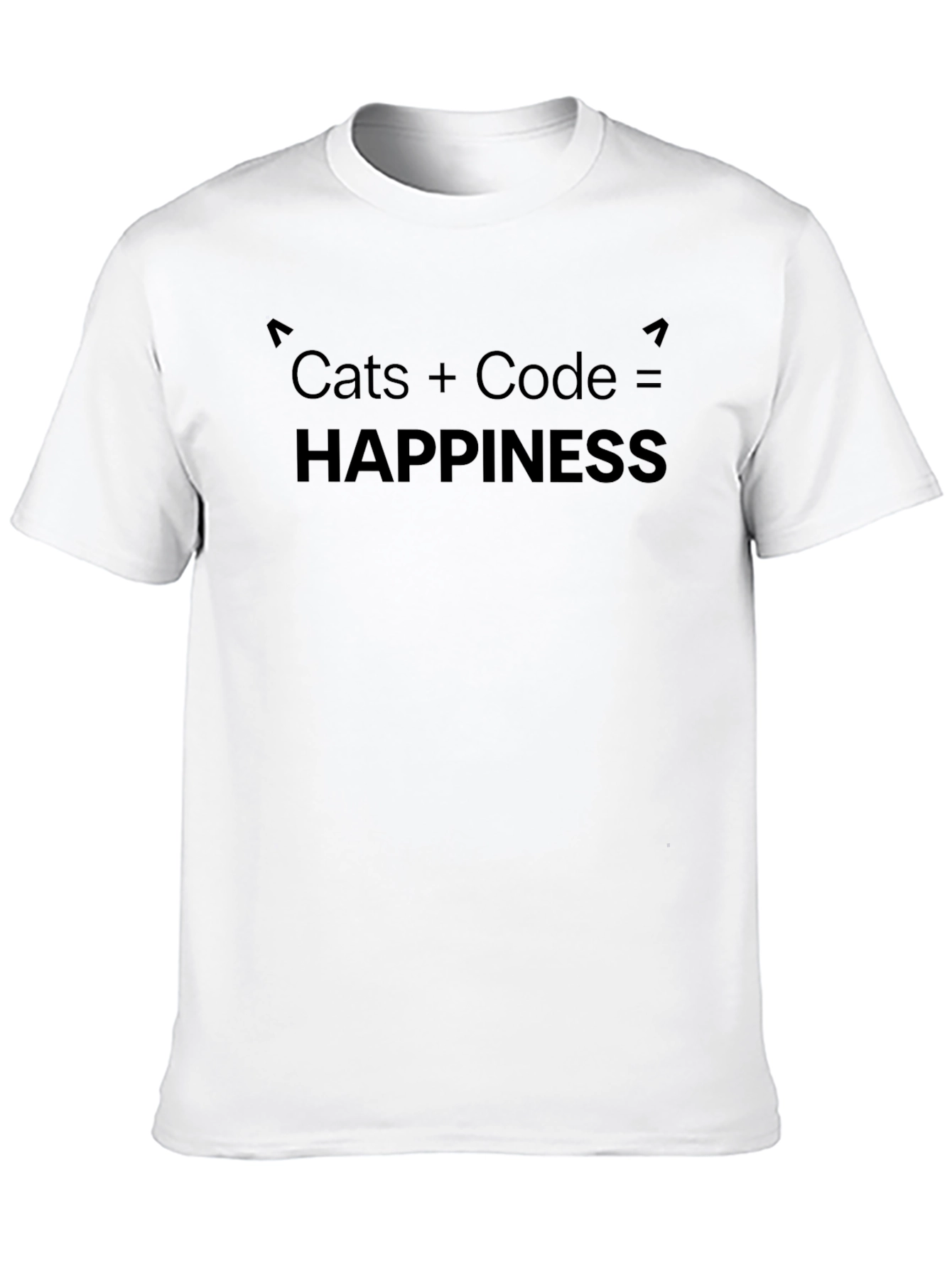 Cats + Code = Happiness Graphic T-Shirt