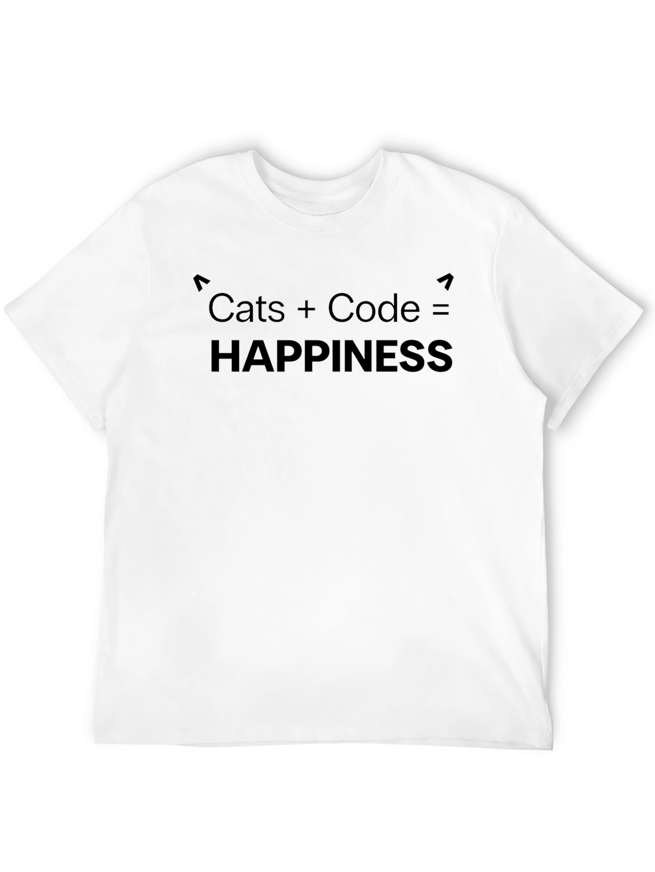 Cats + Code = Happiness Graphic T-Shirt