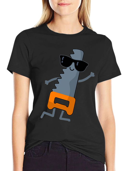 Cool Saw Graphic Tee - Black Cotton T-Shirt
