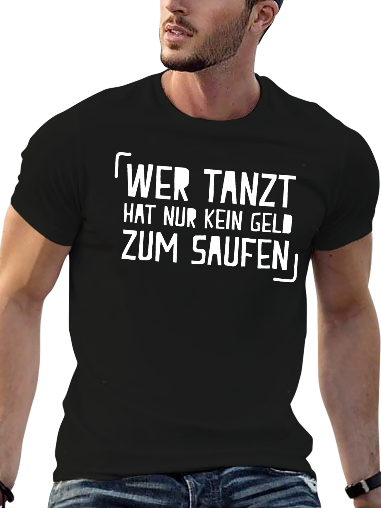 Funny German Slogan T-Shirt - Wer Tanzt