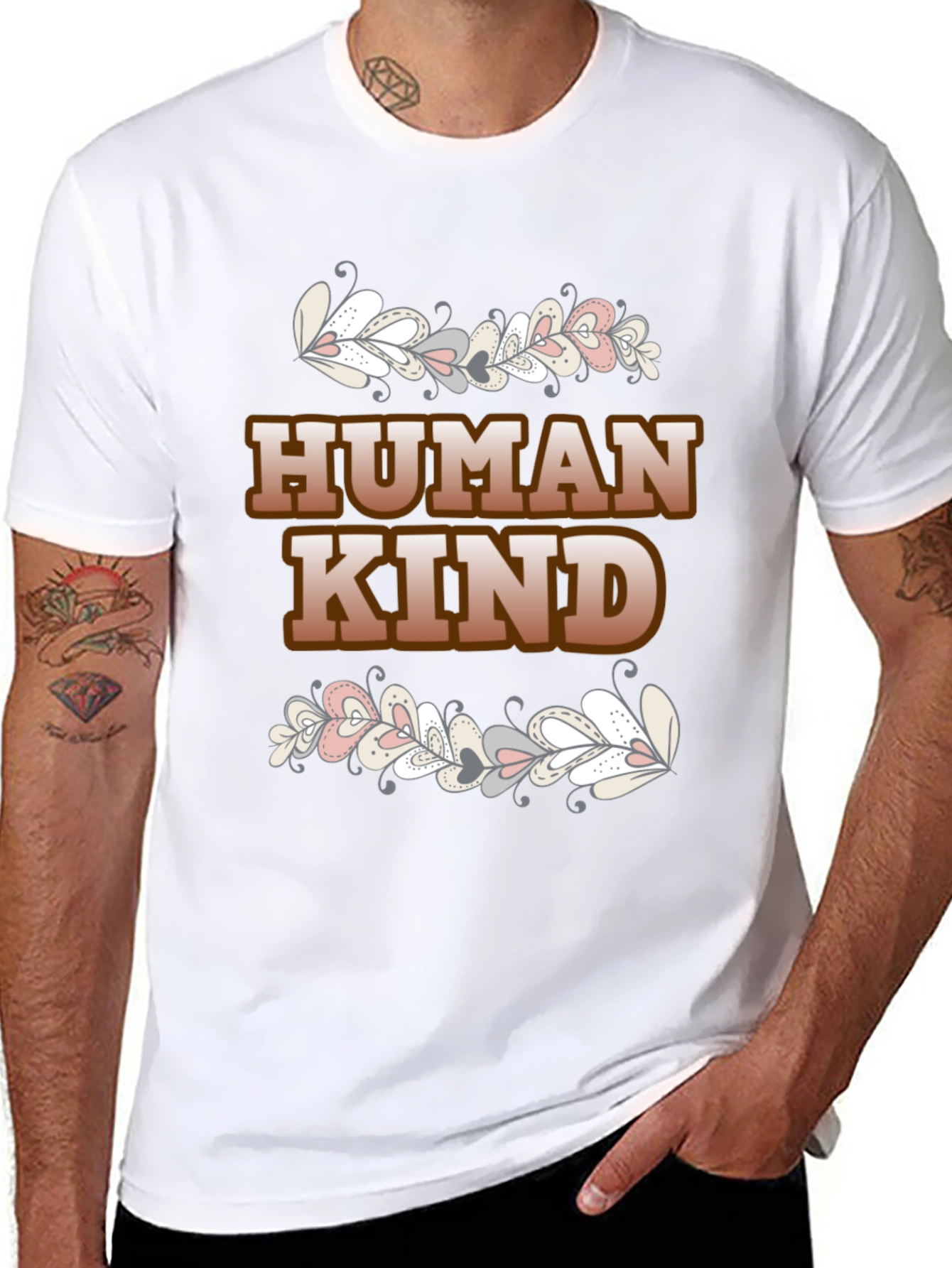 Humankind Graphic Print Crew Neck T-Shirt
